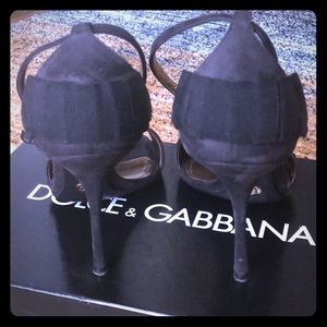 Dolce&Gabbana Suede Sandals in Malachite color